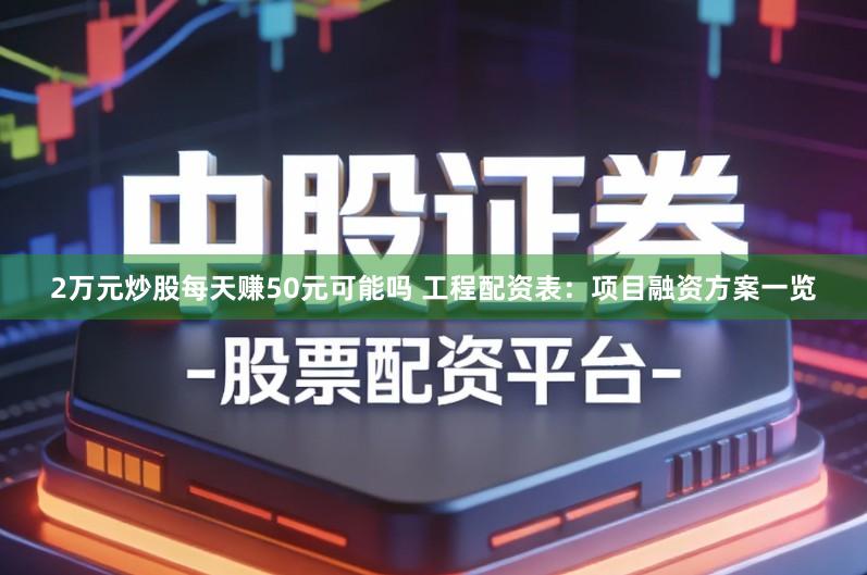 2万元炒股每天赚50元可能吗 工程配资表：项目融资方案一览