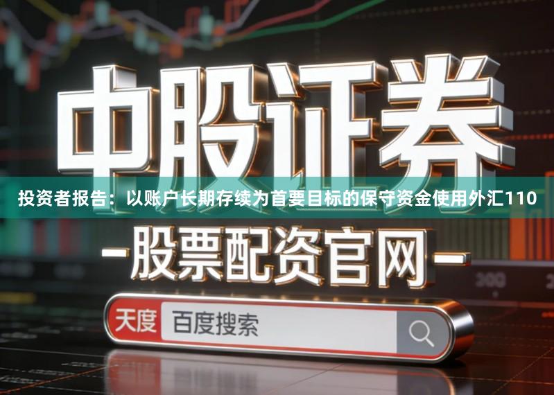 投资者报告：以账户长期存续为首要目标的保守资金使用外汇110